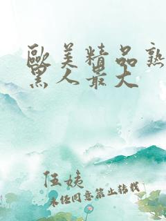 欧美精品熟妇乱黑人最大