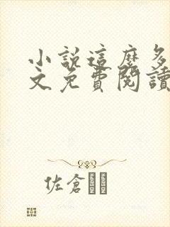 小说这么多年全文免费阅读