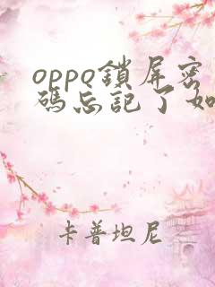 oppo锁屏密码忘记了如何解开手机