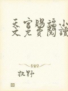 天官赐福小说全文免费阅读未删减完整版