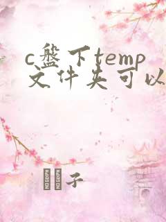 c盘下temp文件夹可以删除吗