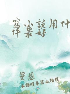 写小说用什么软件最好