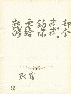 想要的我却不能够给你我全部歌名