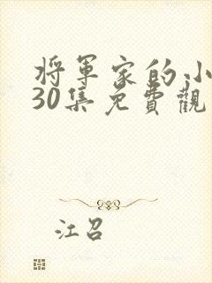 将军家的小娘子30集免费观看