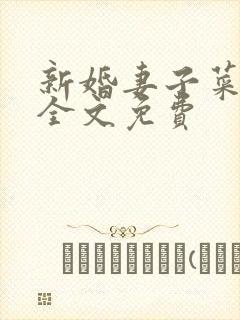 新婚妻子菜老板全文免费