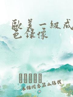 欧美一级成人黄色录像