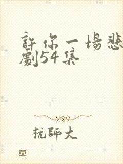 许你一场悲欢短剧54集