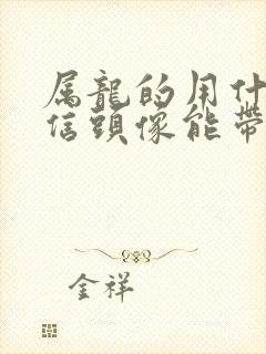 属龙的用什么微信头像能带来好运