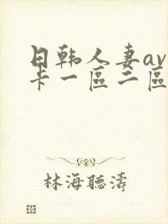 日韩人妻av不卡一区二区三区