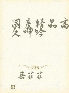 国产精品高潮久久呻吟