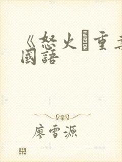 《怒火·重案》国语