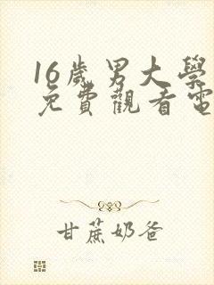 16岁男大学生免费观看电视剧