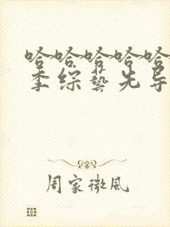 哈哈哈哈哈第二季综艺先导片