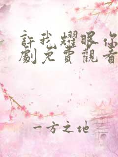 许我耀眼你电视剧免费观看全集在线播放