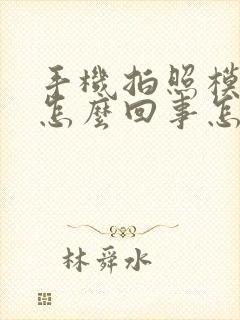 手机拍照模糊是怎么回事怎么办修好