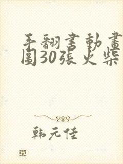 手翻书动画分解图30张火柴人