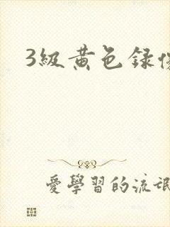 3级黄色录像片