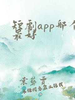 短剧app哪个最好