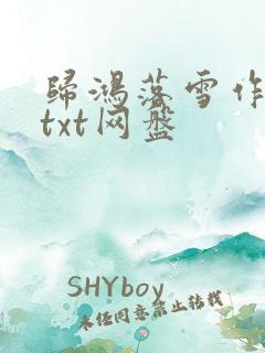 归鸿落雪作品集txt网盘