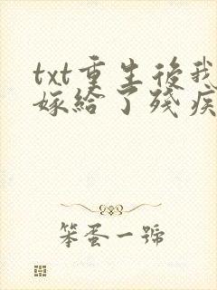 txt重生后我嫁给了残疾大佬