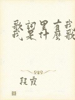 歌词里有我就是我是什么歌