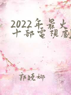 2022年最火十部电视剧