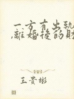 一方有出轨行为,离婚后的财产如何分割