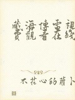 藏海传电视剧免费观看在线播放