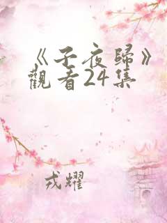 《子夜归》免费观看24集