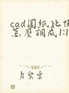 cad图纸比例怎么调成1:100