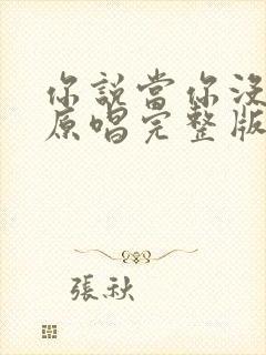 你说当你没来过原唱完整版