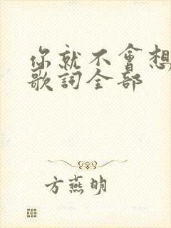 你就不会想起我歌词全部
