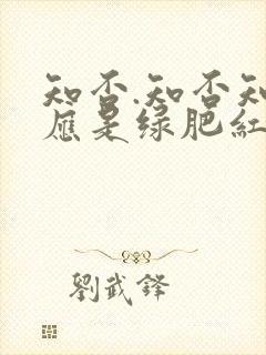 知否.知否知否应是绿肥红瘦