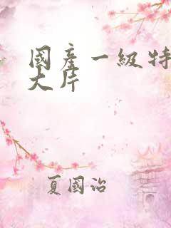 国产一级特黄a大片