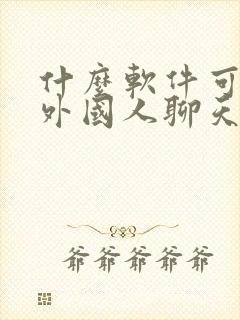 什么软件可以跟外国人聊天交友