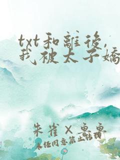 txt和离后,我被太子娇养了