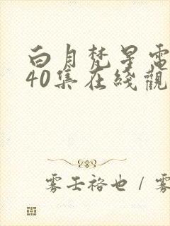 白月梵星电视剧40集在线观看