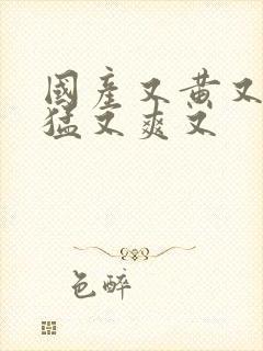 国产又黄又粗又猛又爽又