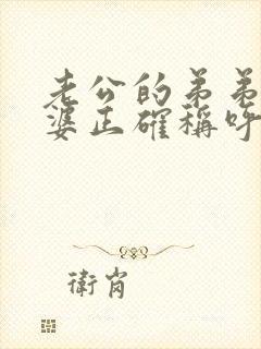 老公的弟弟的老婆正确称呼