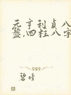 元亨利贞八字排盘,四柱八字排盘算命