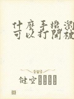 什么手机浏览器可以打开被禁的网站