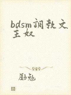 bdsm调教文主奴