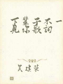 下辈子不一定遇见你歌词