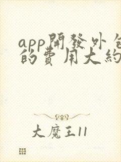 app开发外包的费用大约是多少