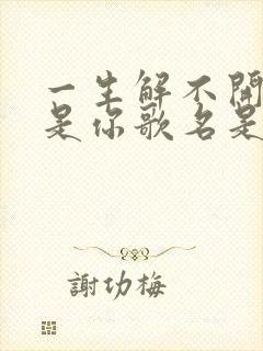 一生解不开的结是你歌名是什么