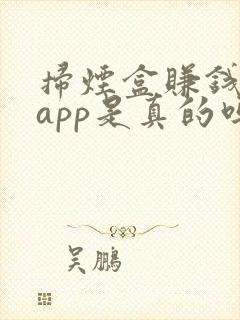 扫烟盒赚钱软件app是真的吗