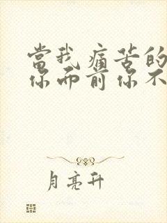 当我痛苦的站在你面前你不能说我一无所有