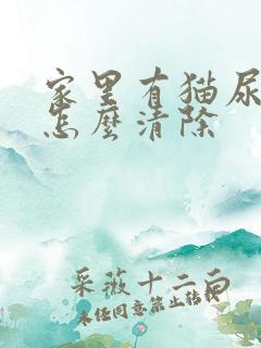 家里有猫尿骚味怎么清除