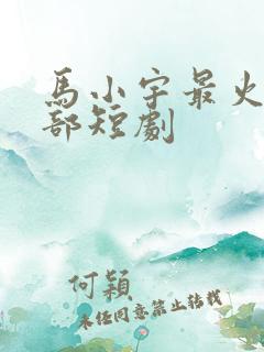 马小宇最火的十部短剧