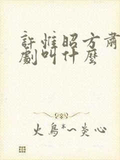 许惟昭方肃礼短剧叫什么